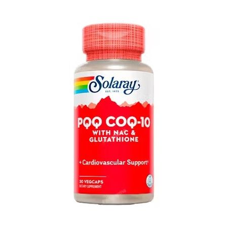 PQQ CoQ10 NAC y Glutation, 30 cápsulas - Solaray