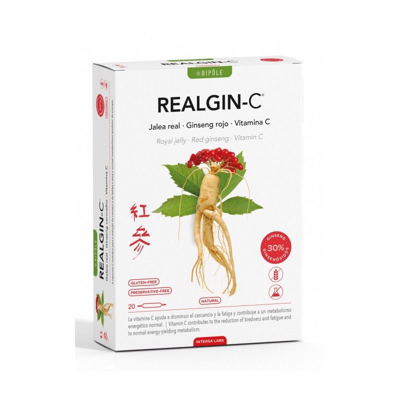 Realgin-C Bipôle (jalea+ginseng+vit.C), 20 ampollas - Intersa