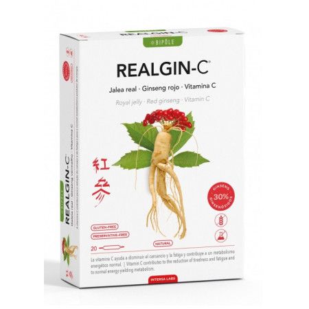 Realgin-C Bipôle (jalea+ginseng+vit.C), 20 ampollas - Intersa