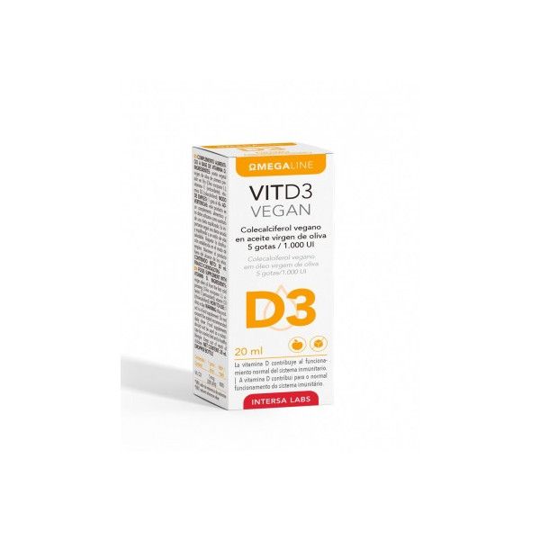 Vitamina D3 Vegan líquida, 20 ml - Intersa