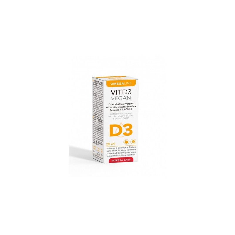 Vitamina D3 Vegan líquida, 20 ml - Intersa