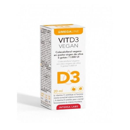 Vitamina D3 Vegan líquida, 20 ml - Intersa