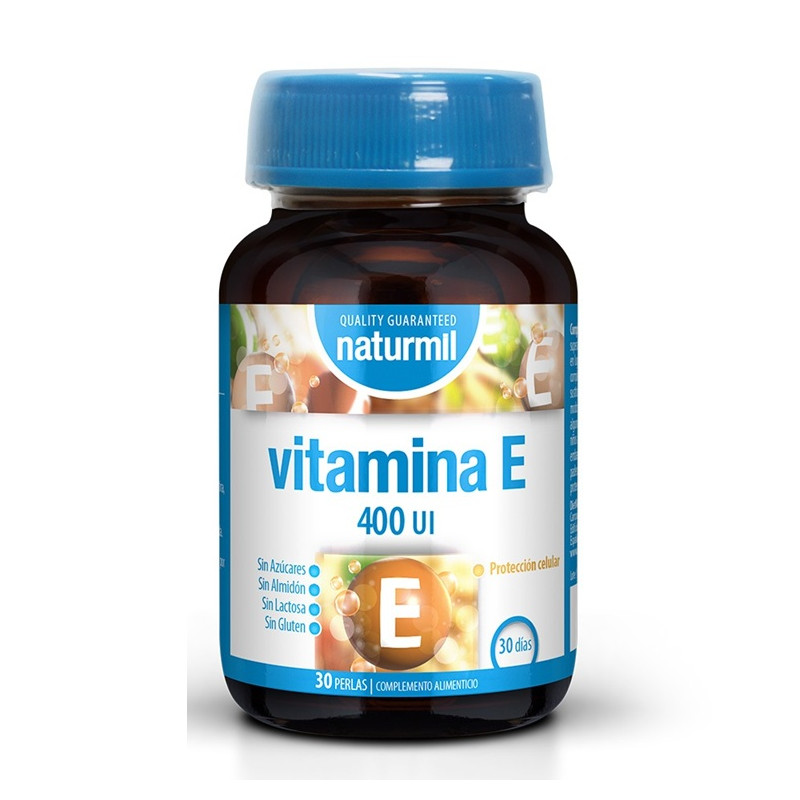 Vitamina E 400 UI, 30 perlas - Naturmil - Dietmed