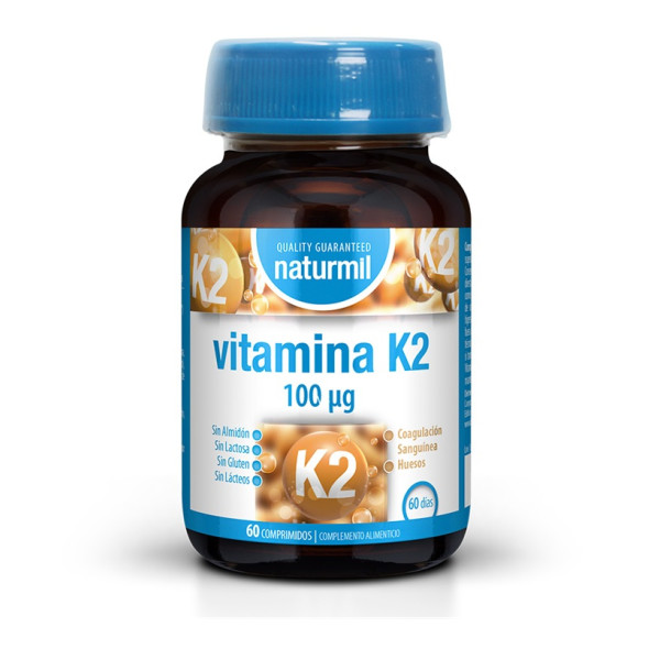 Vitamina K2, 60 comprimidos - Naturmil - Dietmed