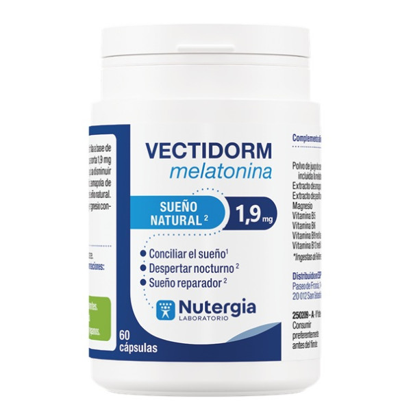 VectiDorm Melatonina, 60 cápsulas - Nutergia
