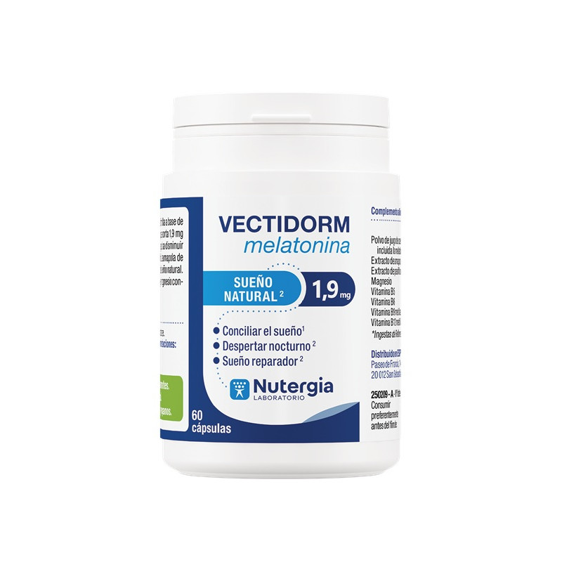 VectiDorm Melatonina, 60 cápsulas - Nutergia