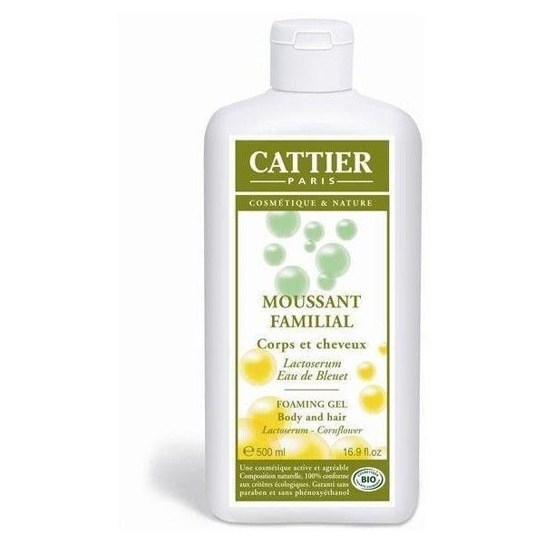 Gel de Baño Familiar Espumoso BIO con lactoserum, 500 ml - Cattier